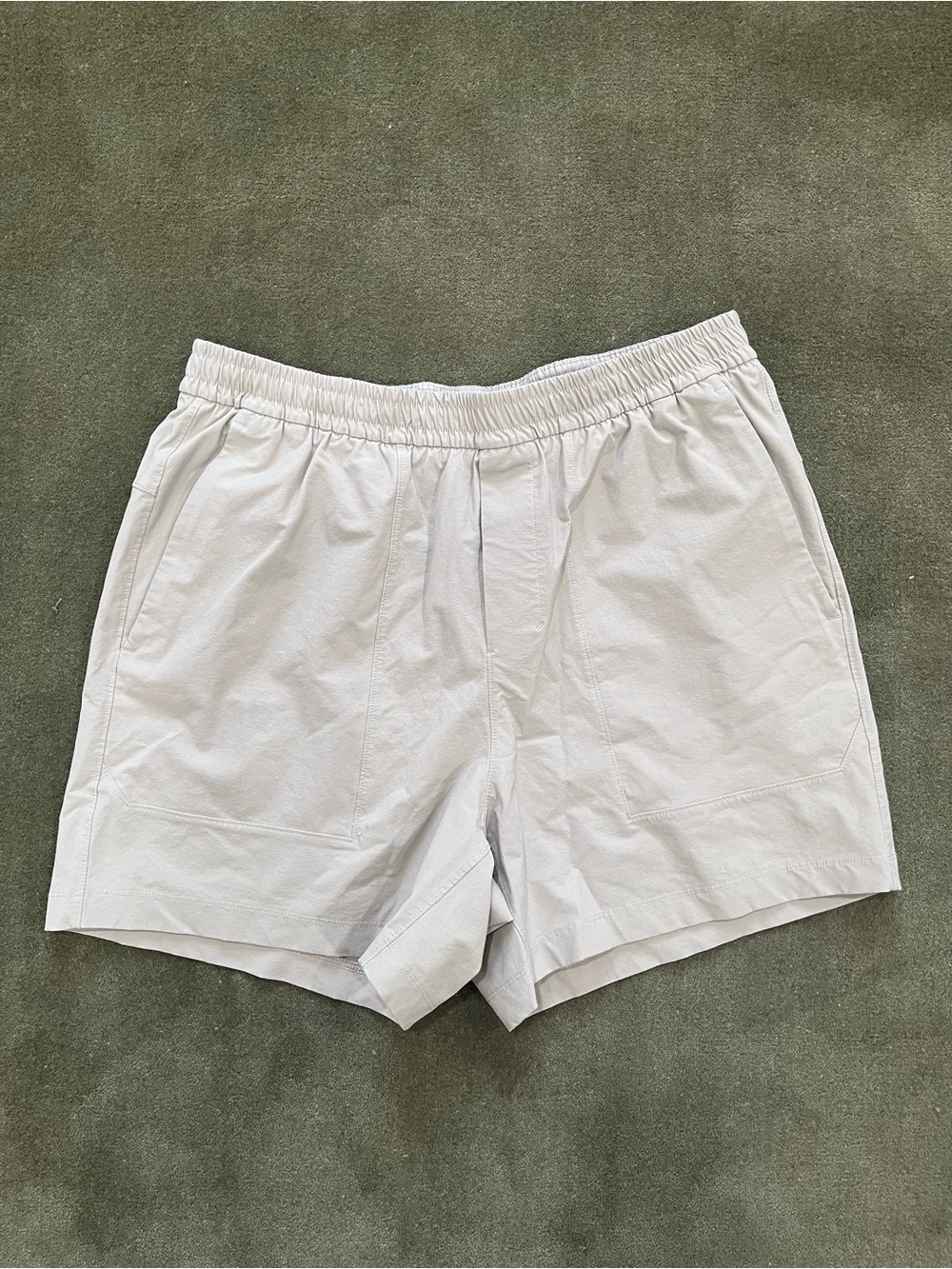 Lululemon cotton / nylon tan 5 inch shorts